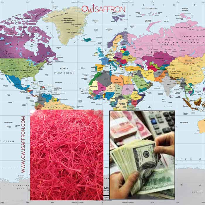 average saffron price market in world best iranian saffron brand Owj Saffron